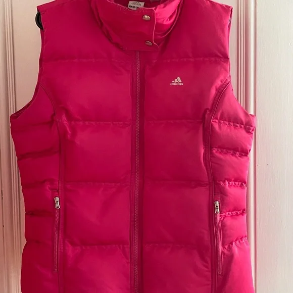 (NEW)adidas Hot Pink Down Puffer Vest - Picture 3 of 16